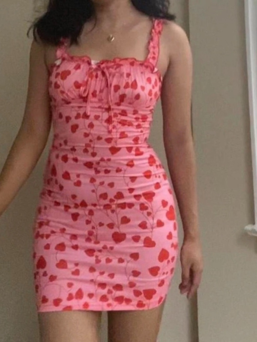 Shein Pink Hearts Dress
